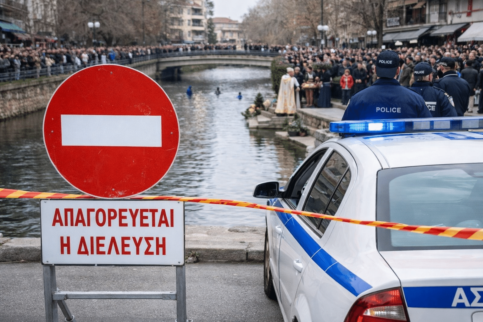 Κυκλοφοριακές ρυθμίσεις στα Τρίκαλα για τα Θεοφάνια