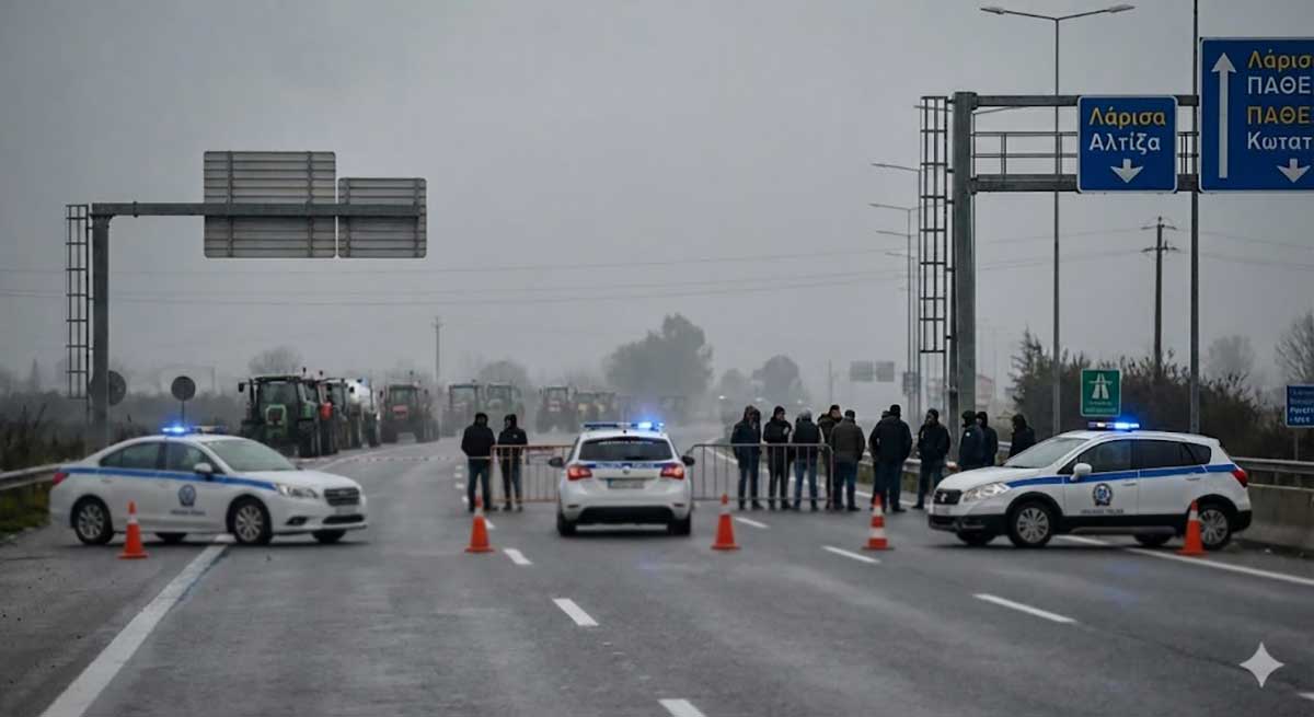 Μπλόκο Νίκαιας: Κλειστή η ΠΑΘΕ από τις 12:05 – Δείτε πώς θα κινηθείτε