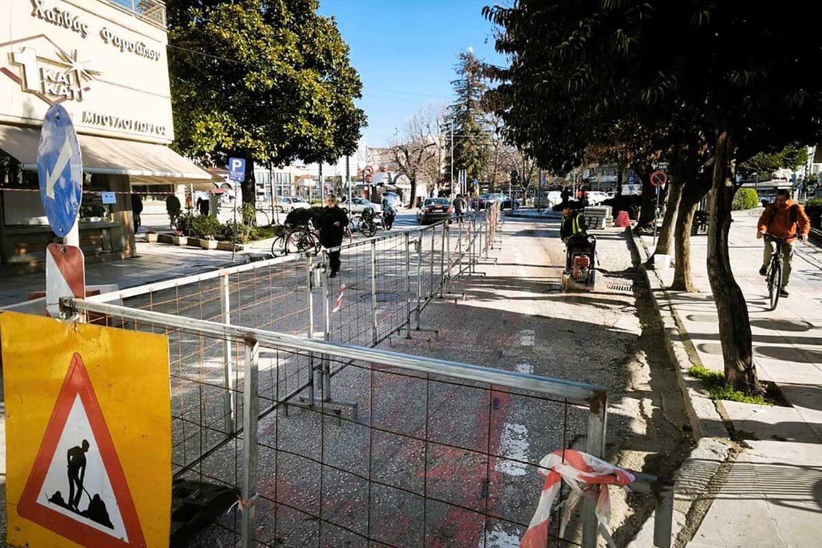 Νέο έργο για πεζούς και ποδηλάτες στο κέντρο των Τρικάλων