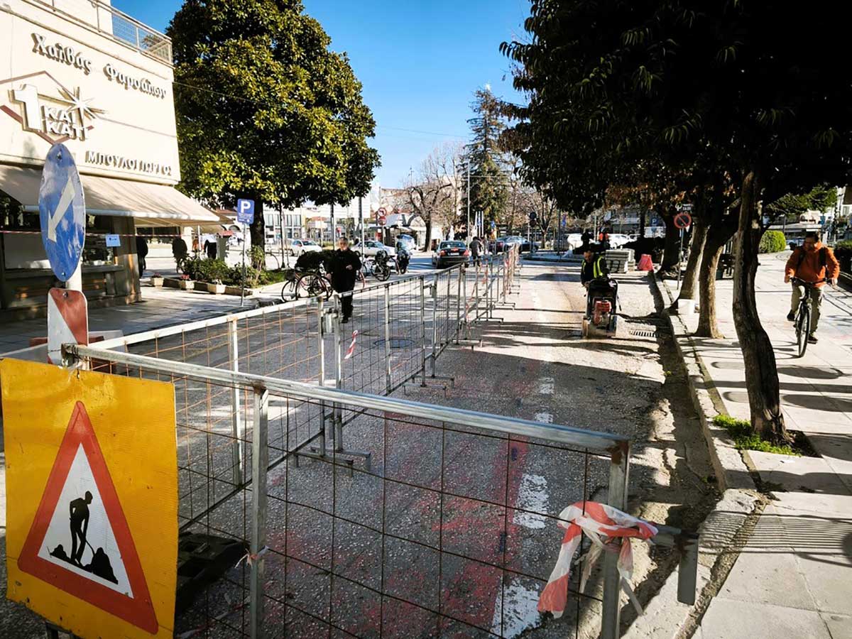 Νέο έργο για πεζούς και ποδηλάτες στο κέντρο των Τρικάλων