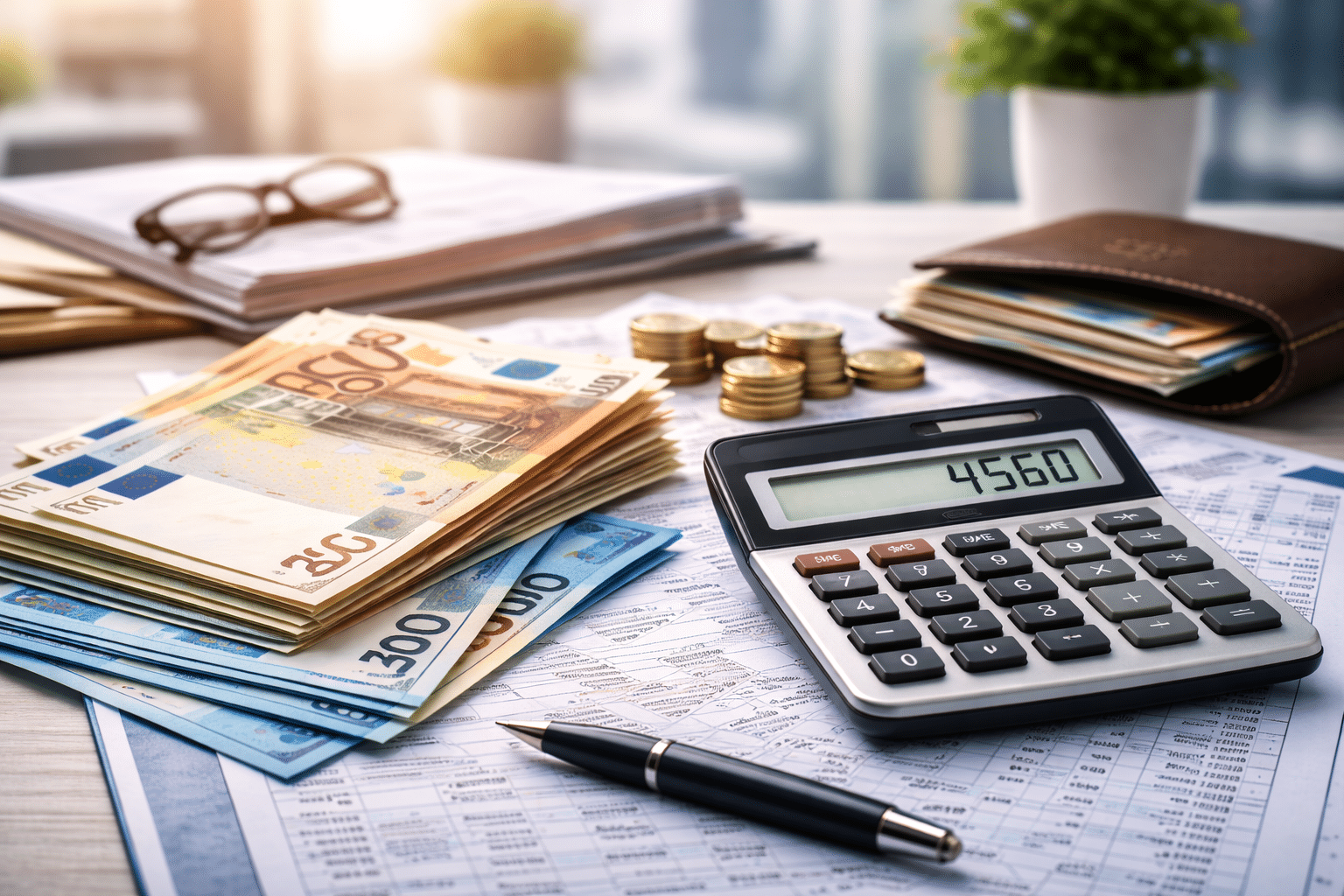 Υπολογισμοί με αριθμομηχανή και ευρώ σε έγγραφα φορολογικής δήλωσης