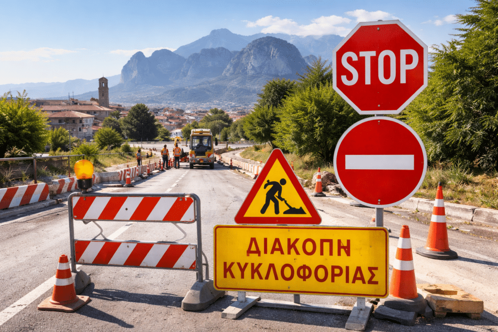 Τρίκαλα: Κλείνει η Θερμοπυλών – Ρυθμίσεις στη Νέα Περιφερειακή