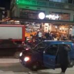 Τρίκαλα: Φλεγόμενο όχημα στην κεντρική πλατεία