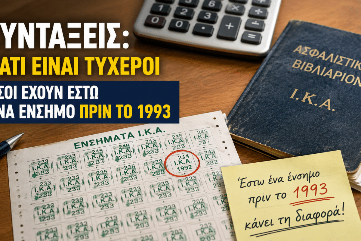 Συντάξεις: «Κλειδί» ένα ένσημο πριν το 1993