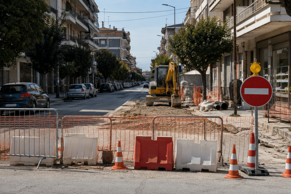 Κλείνει τμήμα της οδού Πλάτωνος στα Τρίκαλα