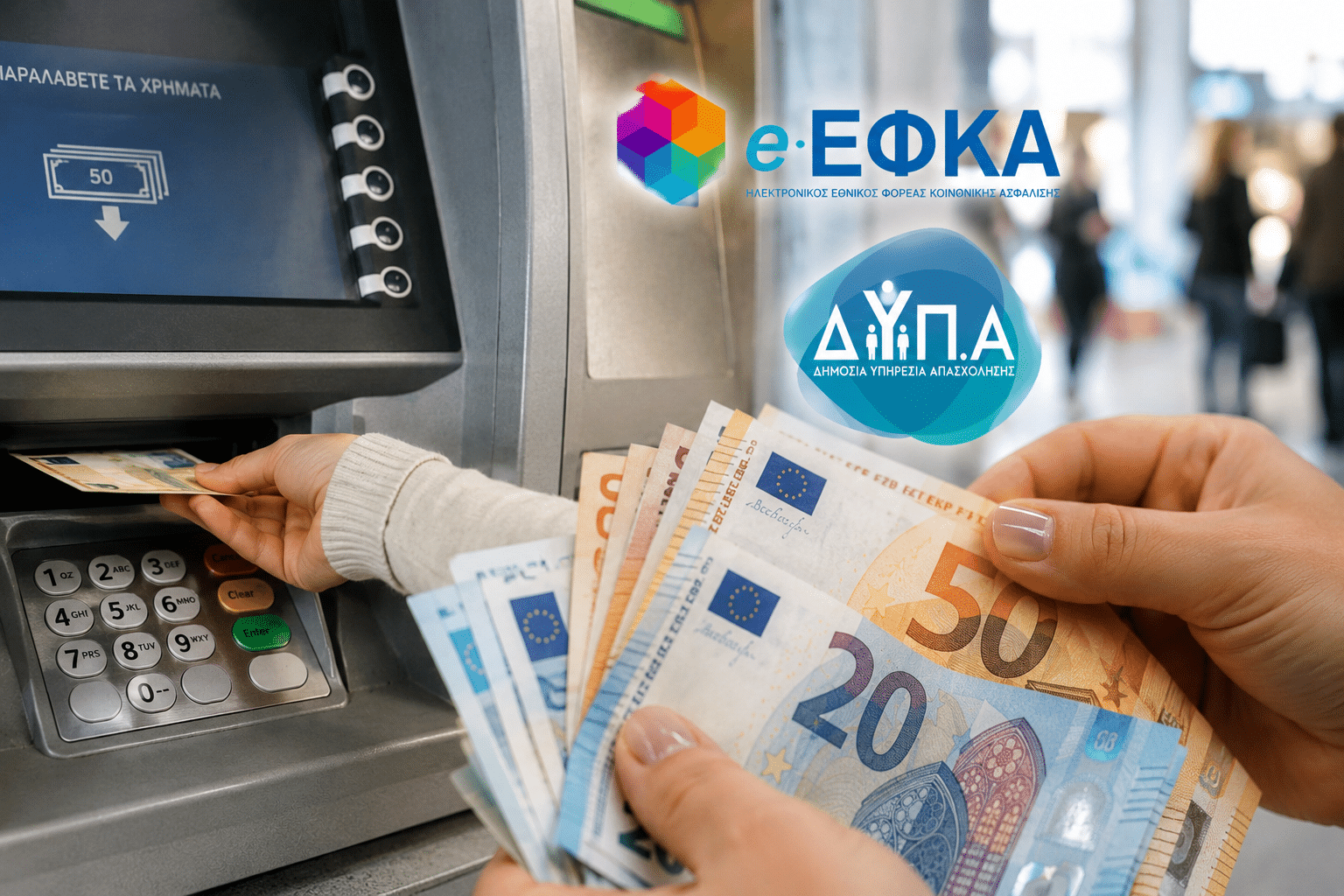 e-ΕΦΚΑ και ΔΥΠΑ: 141 εκατ. ευρώ σε 192.717 δικαιούχους