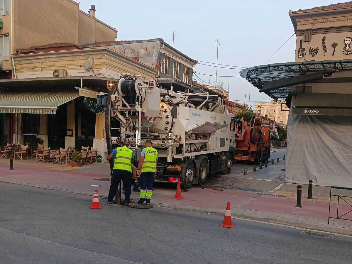 Τρίκαλα: Καθαρισμός και έλεγχος του δικτύου ομβρίων