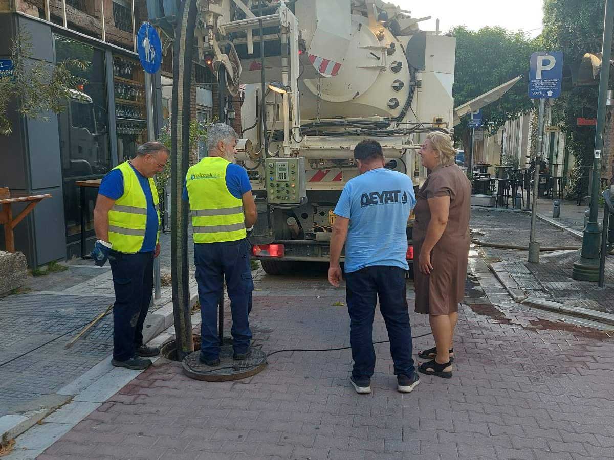 Τρίκαλα: Καθαρισμός και έλεγχος του δικτύου ομβρίων