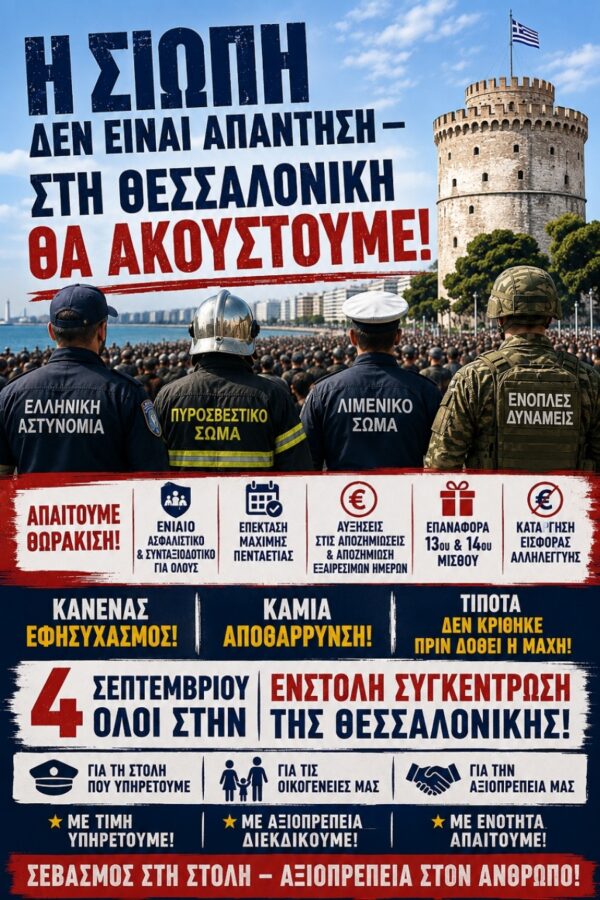 Τρίκαλα: Στην ένστολη πορεία οι αστυνομικοί