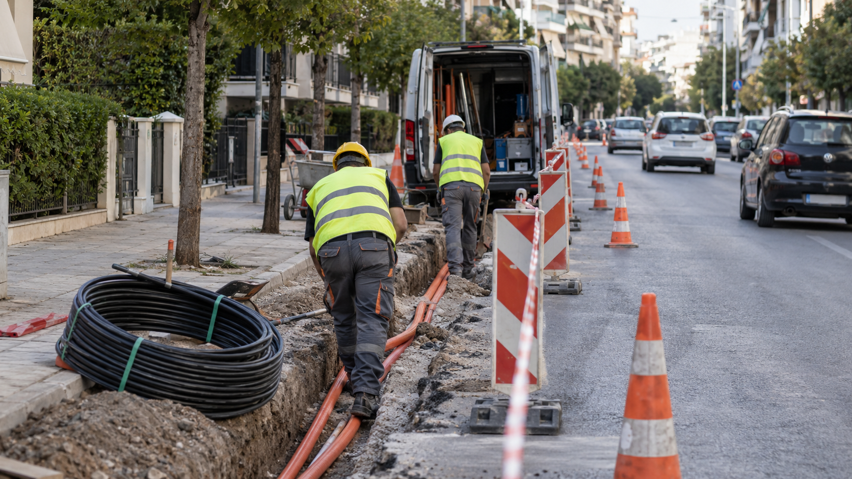 Κονδύλη: Κλείνει τμήμα της για έργα οπτικών ινών