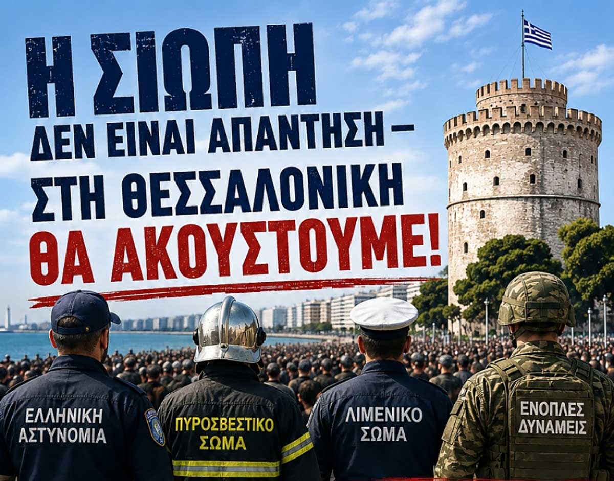 Τρίκαλα: Στην ένστολη πορεία οι αστυνομικοί