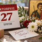 Εορτολόγιο 27 Οκτωβρίου: Ποιοι γιορτάζουν σήμερα