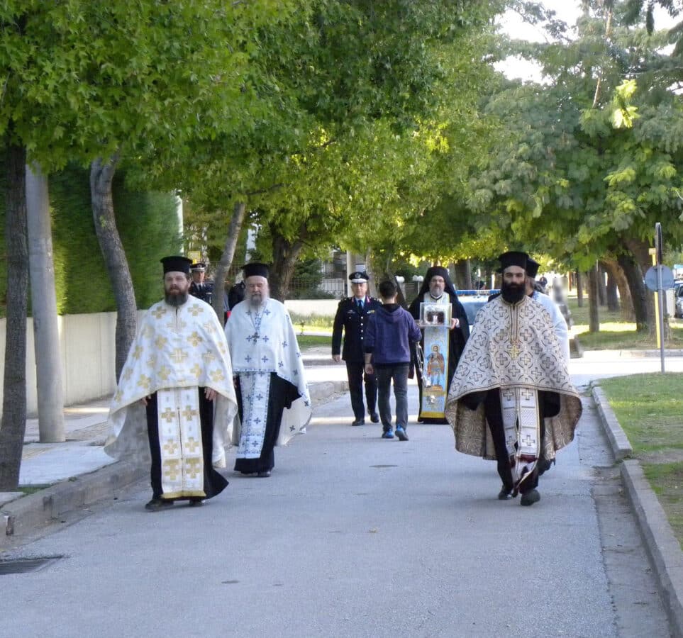 Τρίκαλα: Εσπερινός για τον Άγιο Αρτέμιο στην ΕΛ.ΑΣ.