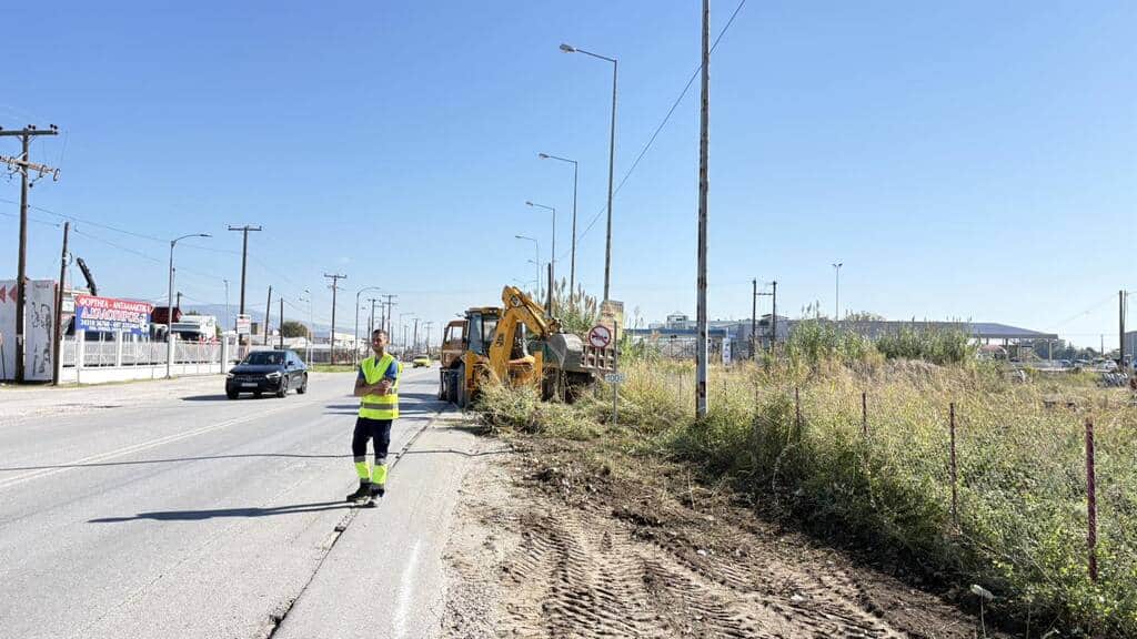 Τρίκαλα: Καθαρισμός πρανών στην περιφερειακή οδό