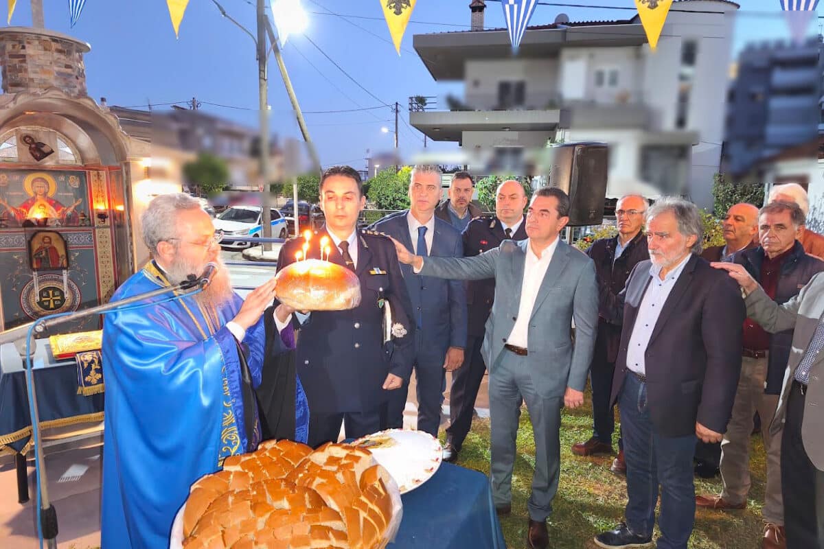 Τρίκαλα: Εσπερινός για τον Άγιο Αρτέμιο στην ΕΛ.ΑΣ.