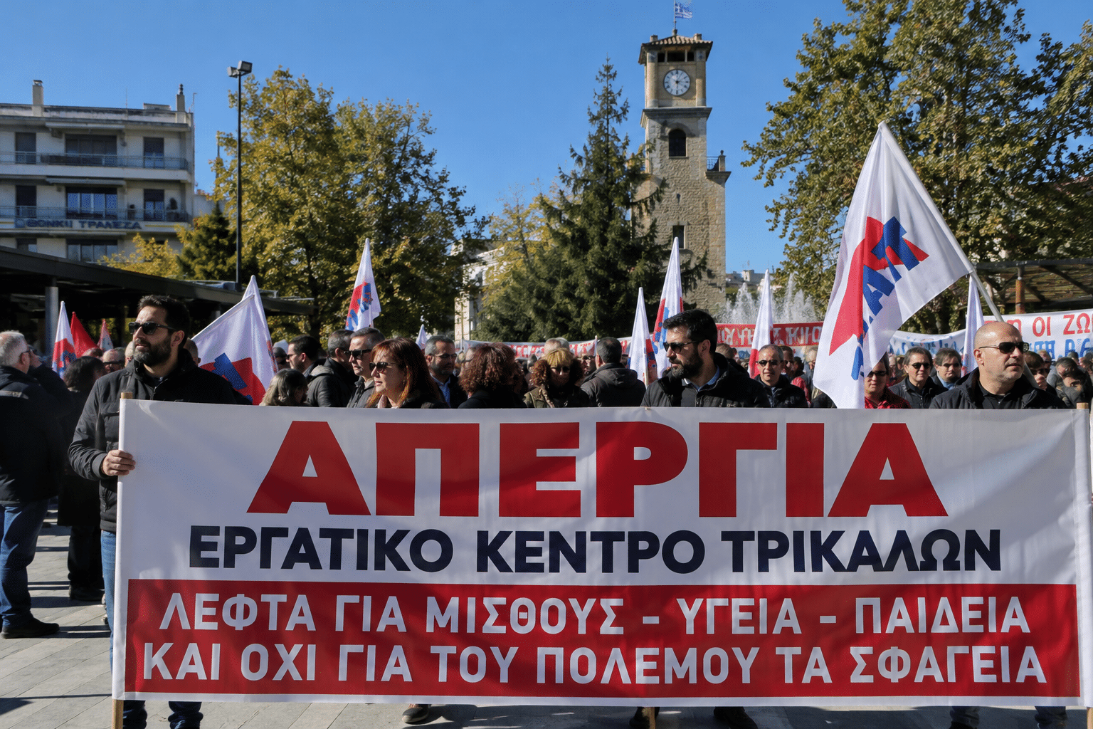 Τρίκαλα: Απεργία στις 25 Νοεμβρίου και συγκέντρωση στην πλατεία