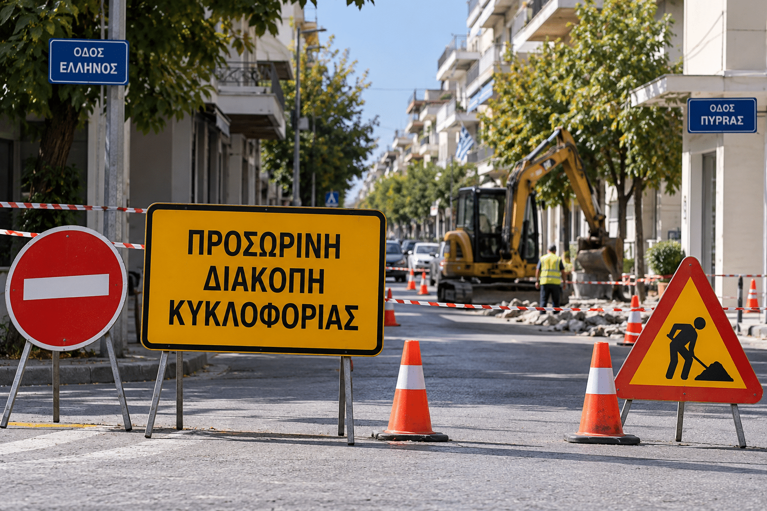Τρίκαλα: Κλειστοί δρόμοι για τρεις ημέρες λόγω εργασιών