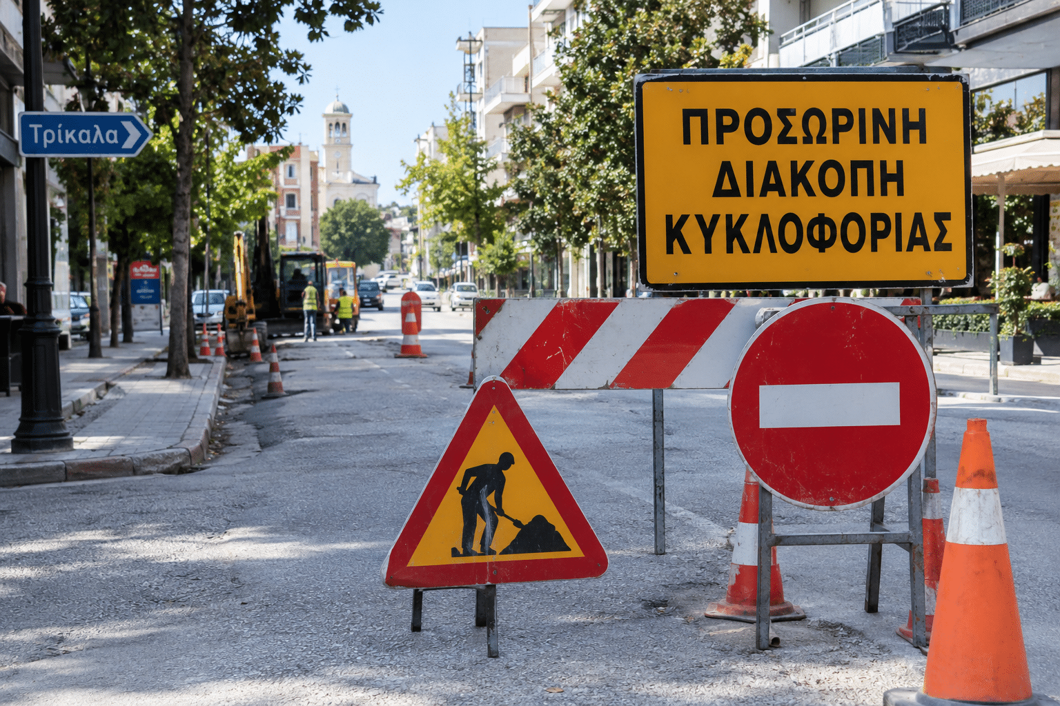 Τρίκαλα: Κλείνει η οδός Έλληνος – Εργασίες σε τρεις δρόμους