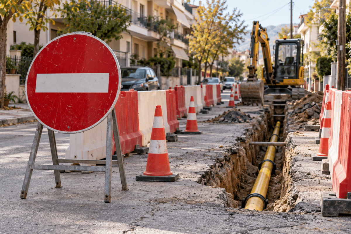 Τρίκαλα – Διακοπές κυκλοφορίας σε εννέα οδούς